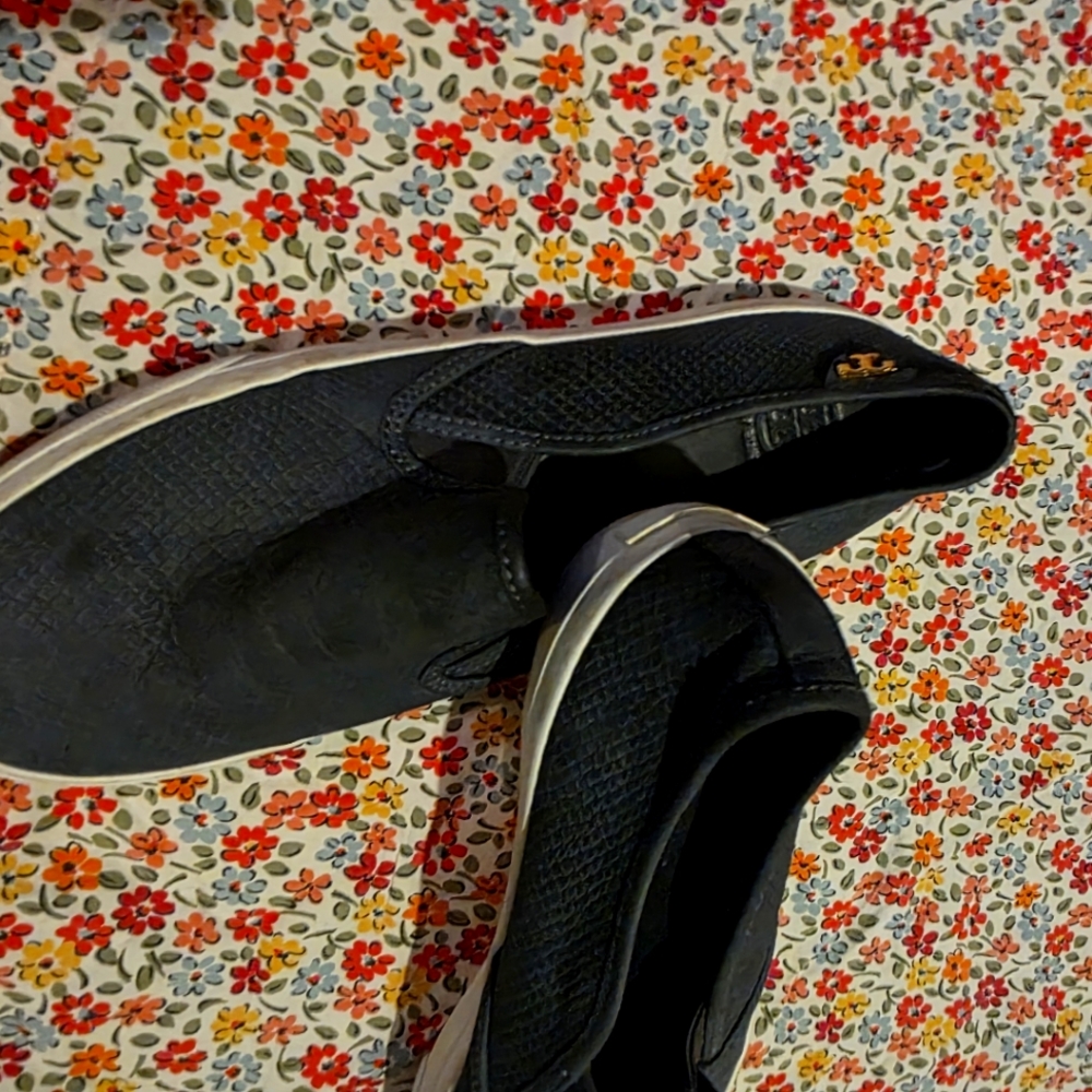 Women's Tory Burch Navy Slip-On Loafers Slightly Worn